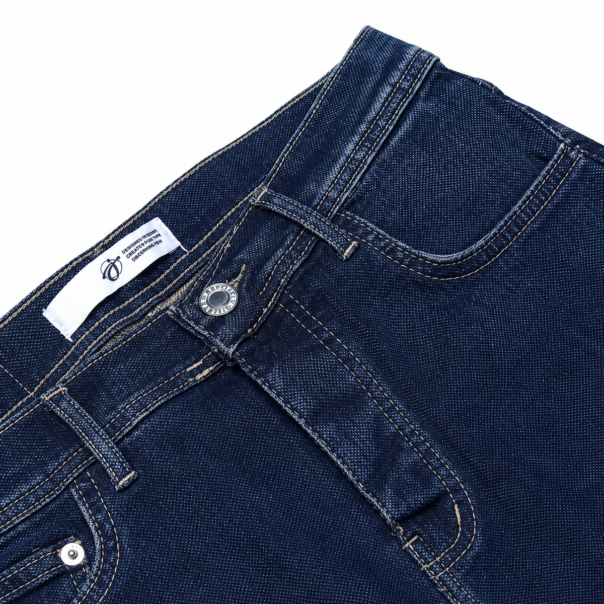 Deep Indigo Straight Fit Jeans fabric detail