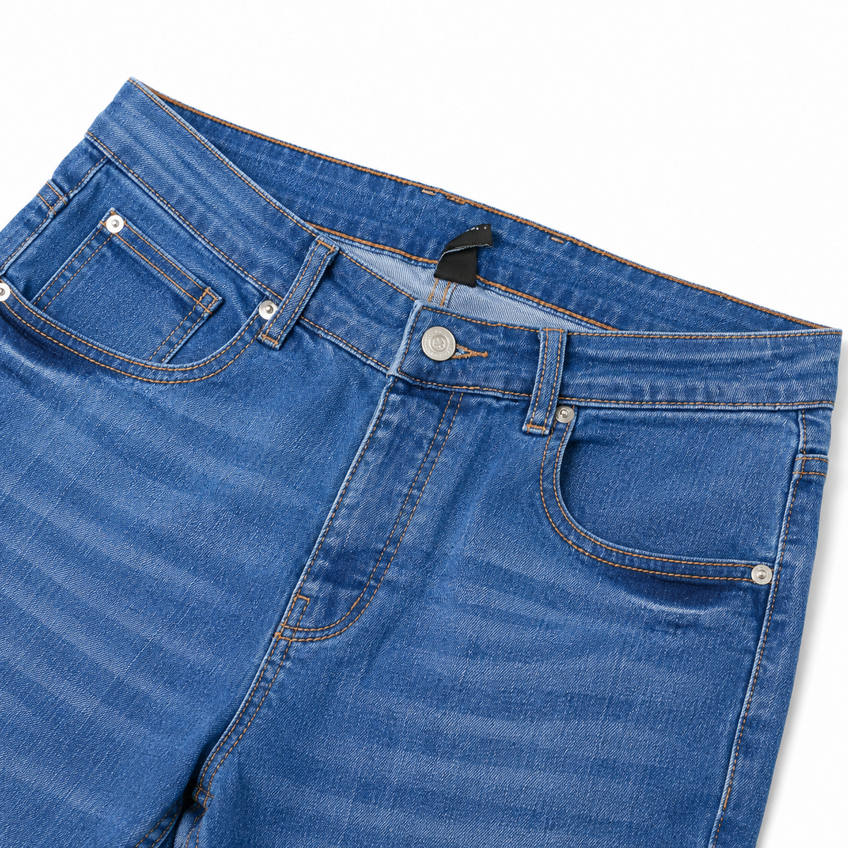 Medium Blue Straight Fit Jeans detail