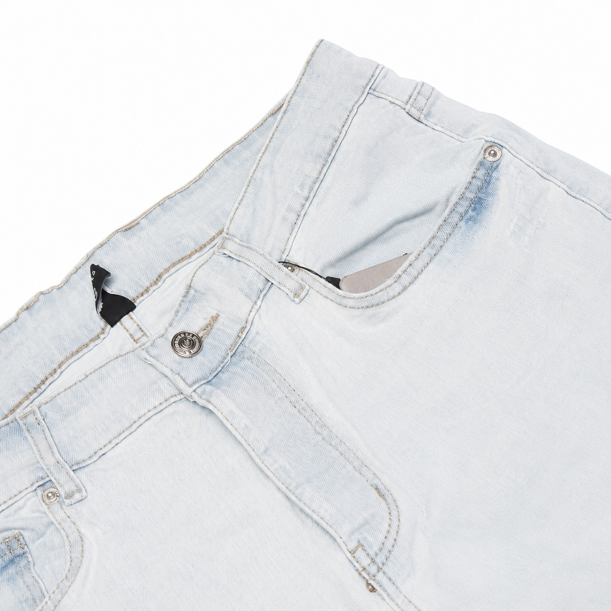 Ice Blue Straight Fit Jeans detail