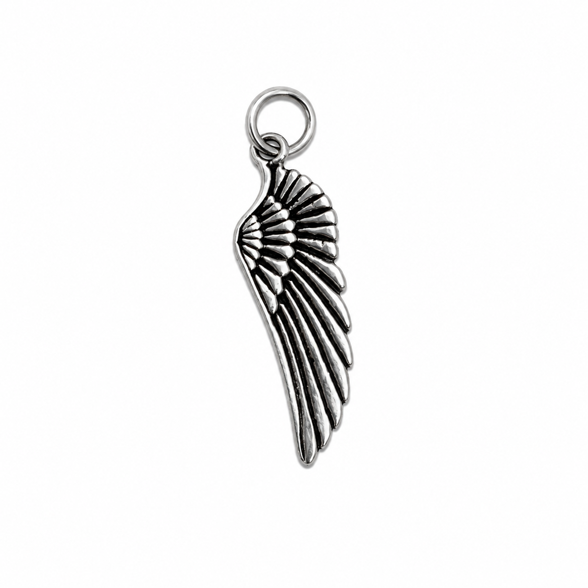 925 Italian Silver Wing Pendant detail
