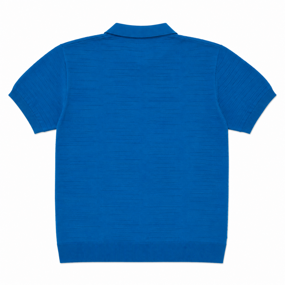 Ocean Negroni Textured Knit Polo collar and fabric detail