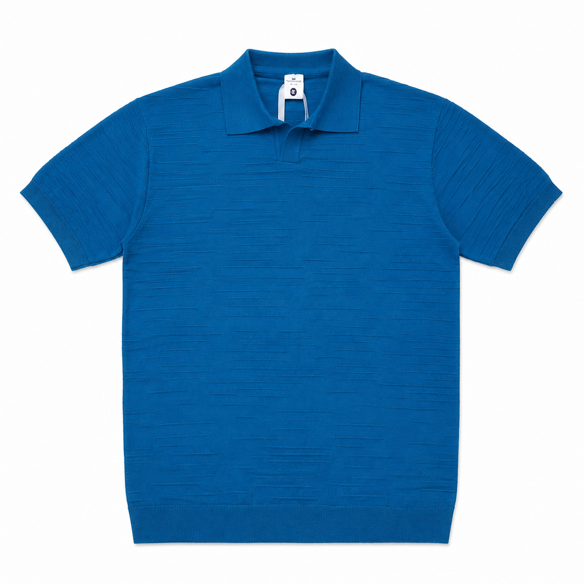 Ocean Negroni Textured Knit Polo worn by model