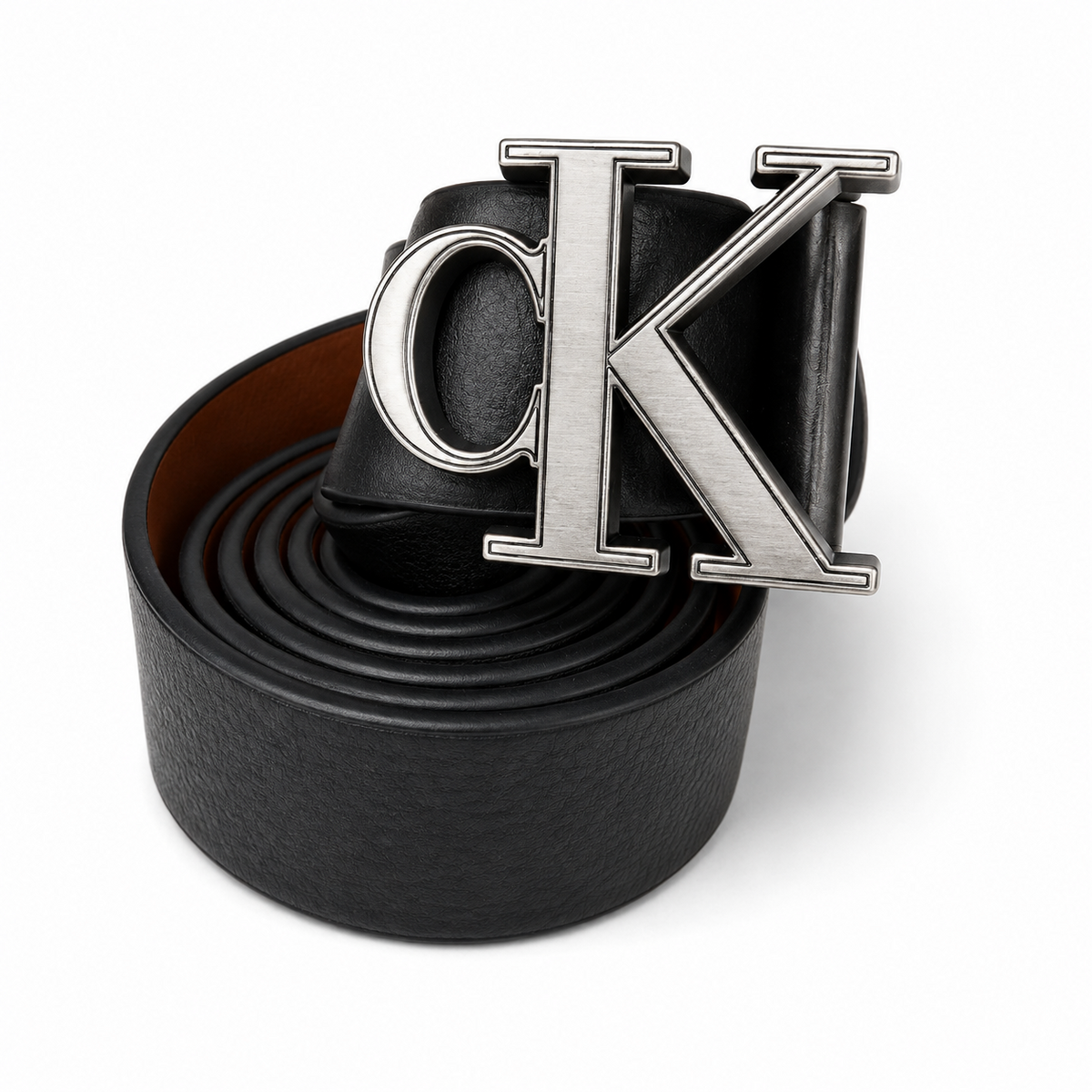 THE DESCENTS CK Buckle Black Leather Belt
